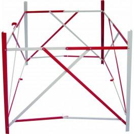 Barrière de chantier - Garde-fou Trapez aluminium 1,00 x 1,00 x 0,90 m - Très légère (6 kg)_0