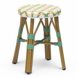 Bistromania Tabouret de terrasse ST GERMAIN - Vert Jaune et blanc - EA193_0