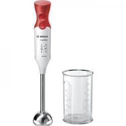 Mixeur Electrique    plongeant - 450 Watt - Pied  inox - 4 lames aiguisées - 2 Vitesses - Bol gradué 600 ml - blanc/rouge usage non-intensif BOSCH -_0