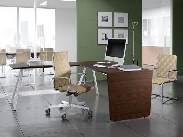 Bureau individuel pieds mixte pas cher_0