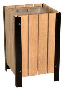 Corbeille extérieure Silaos - 30L ou 50L - mobilier urbain éco-responsable_0
