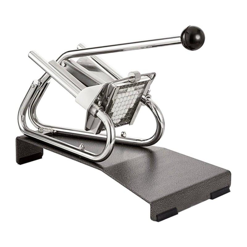 Coupe-frites professionnel sur socle epoxy - Louis Tellier - Acier inoxydable - 7 couteaux interchangeables disponibles_0