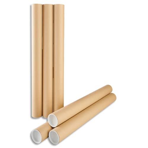 Tube carton d'expédition - diamètre 80 mm - longueur 620 mm - carton recyclable_0