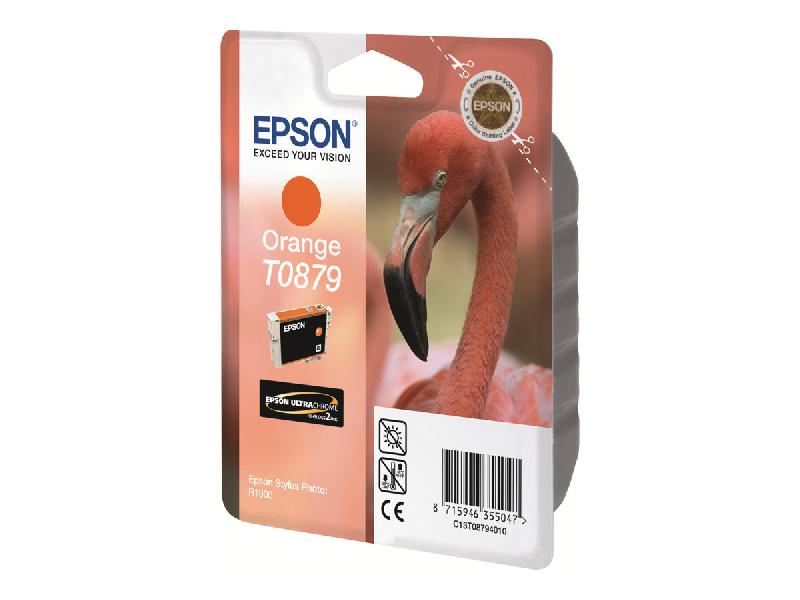 EPSON T0879 - ORANGE - ORIGINAL - CARTOUCHE D'ENCRE