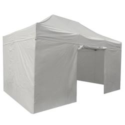 FRANCE BARNUMS Tente pliante 3x4,5m pack côtés - 4 murs - acier 45mm/polyester 380g Norme M2 - blanc - FRANCE-BARNUMS - blanc acier 730_0