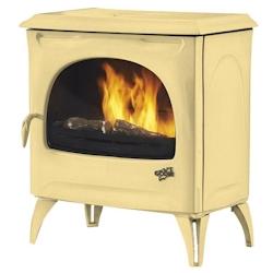 Poêle à bois vintage GODIN Courances 388113SAHARA - Fonte émaillée sahara - 10,7 kW - Étanche RT2012_0