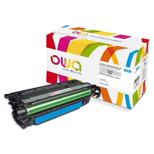 Toner remanufacturé OWA cyan HP CF031A/646A - Compatible HP Color LaserJet Enterprise CM 4500/4540 Series_0