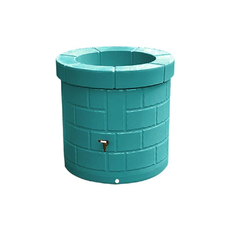 PLAST'UP ROTOMOULAGE Puits récupérateur d'eau de pluie 340l - BUTTERFLYGREEN - bleu 0637962081459_0