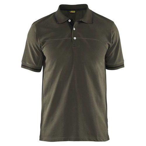 POLO BICOLORE VERT OLIVE/NOIR TAILLE S - BLAKLADER