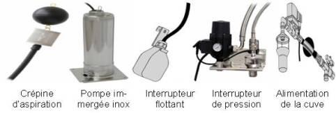 Pompe de relevage d'eau et liquide - système complet avec pompe immergée en inox et réalimentation automatique_0