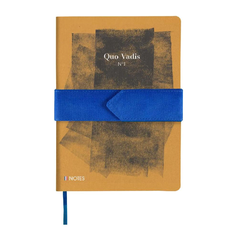 Quo Vadis - Carnet de notes - Français - Iconique - Multicolore - Pages Lignées - 15x21 cm - Papier Clairefontaine blanc - Toile (effet tissé) - bl_0