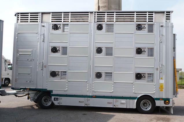 RBA21-SR - Remorque bétaillère Carrozzeria Pezzaioli - Essieux jumelés fixes de 10 000 kg, châssis en aluminium anticorrosion_0