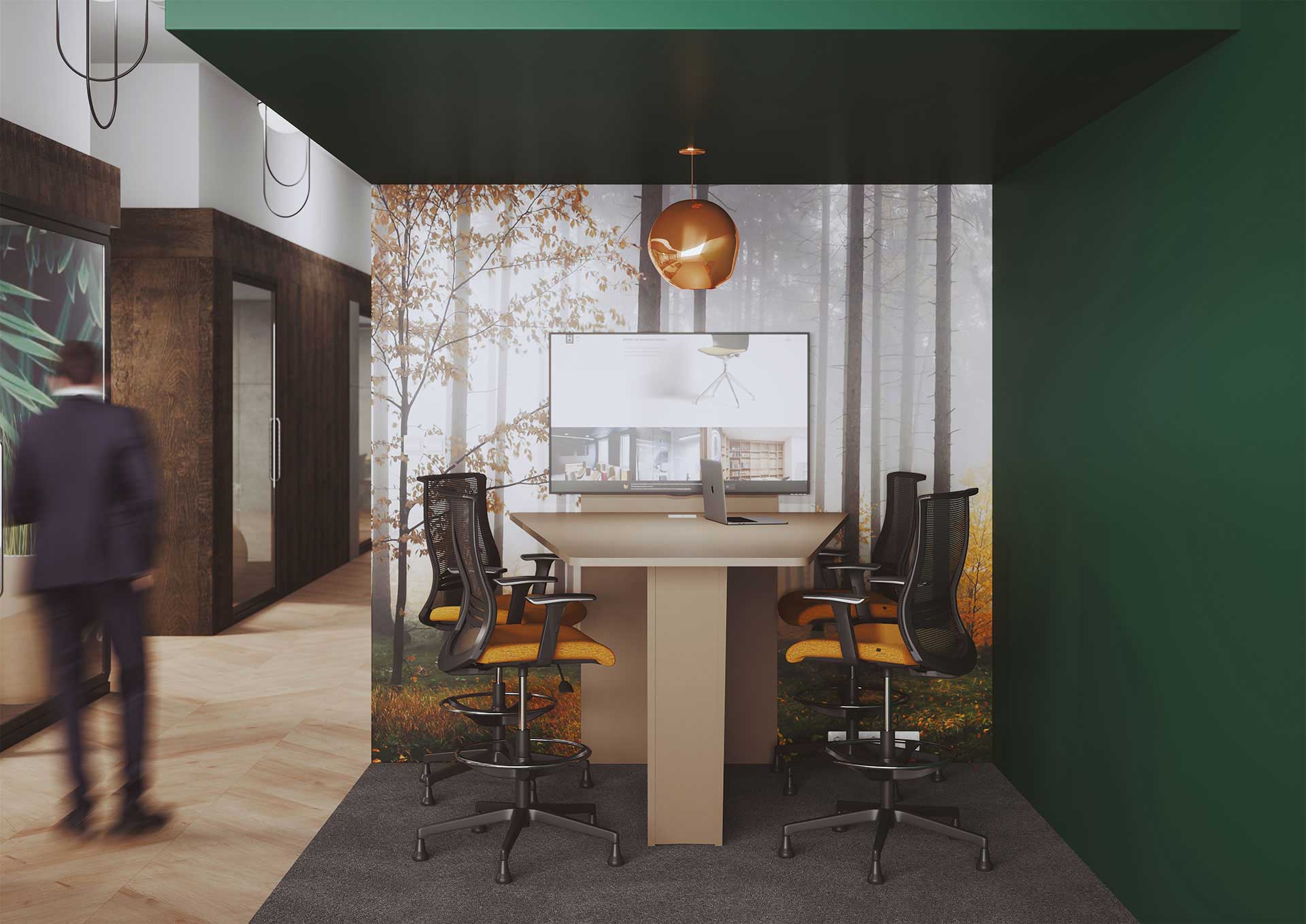 Table de réunion connectée, robuste et  électrifiée - HUB_0
