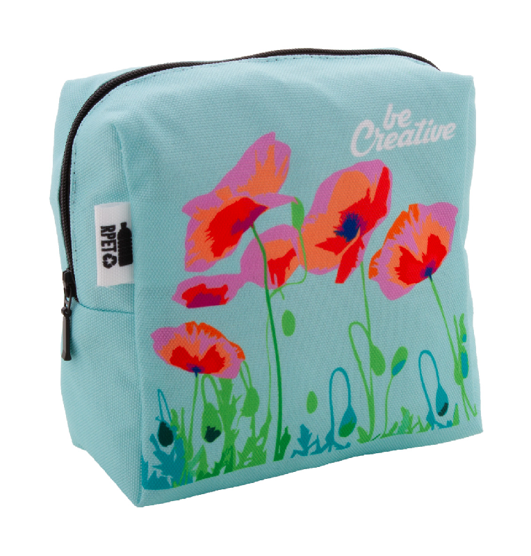 Trousse de maquillage personnalisée - zippée en polyester RPET 600D - impression sublimation_0