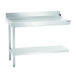 Bartscher Table d'égouttage DS 1200LI | Tablette inférieure et support arrière | 1200x720x850(h)mm. - 109747_0