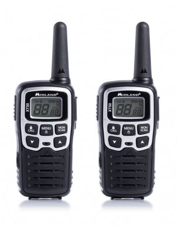 C1178 - Talkie walkie Midland XT50 - Alan France - Dimensions 54x33x103 mm - Pack de 2 radios PMR446 - Portée jusqu'à 8 km_0
