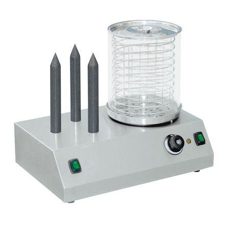 Chauffe-saucisse avec 3 plots - 1 bac, 700W, 230V - Dimensions 467x300x385 mm_0