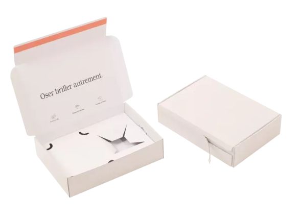 Coffret e-commerce avec bande adhésive personnalisable - Mulliez-Richebé - 100% recyclable - Ref : MR22060_0