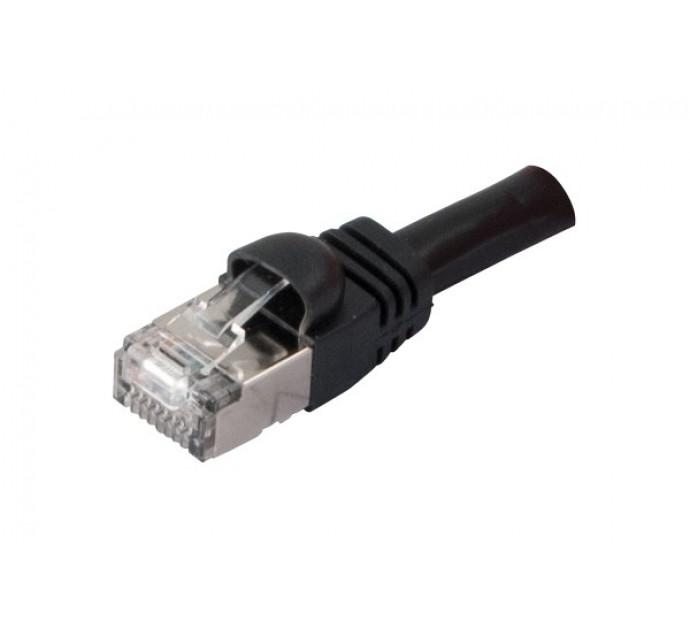 Cordon RJ45 VoIP Catégorie 6 S/FTP Snagless Noir - 1 m - Blindage optimal et compatible PoE jusqu'à 30W_0