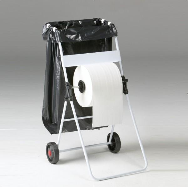 Distributeur Mural Industriel Pour Rouleaux De Papier Essuie-tout Géants - Avec Porte-sac, Structure Acier, Livré Avec Rouleau Et Sacs