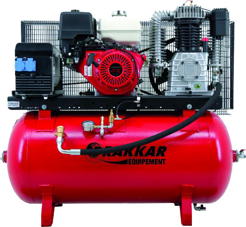 DRAKKAR EQUIPEMENT - Compresseur thermique à essence - 9CV - 230L - 12 bar - 58m³/h_0