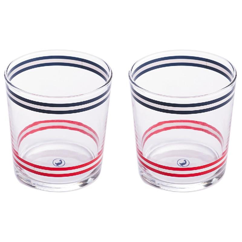 El Ganso - Lot de 2 verres en cristal rayé 345 ml - multicolore verre GAN032_0