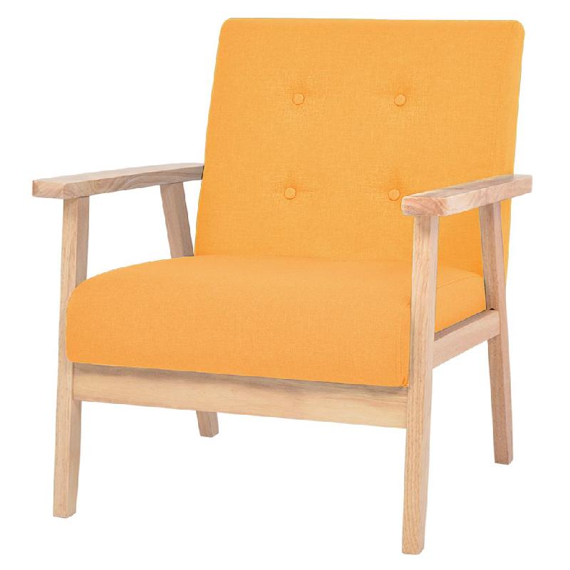 Fauteuil lounge design en tissu jaune - confortable et durable - 1102119/3_0
