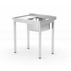 Hendi Evier avec tablette et rebord 800x600x850mm - inox 811863_0