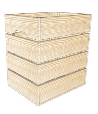 L4 - Caisses en bois Simply a Box - Dimensions L36 x H40 x P27 cm - Bois brut ou 6 coloris au choix_0