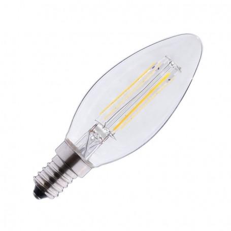 Ampoule LED fil COB flamme E14 4W - 2700°K claire - blister_0