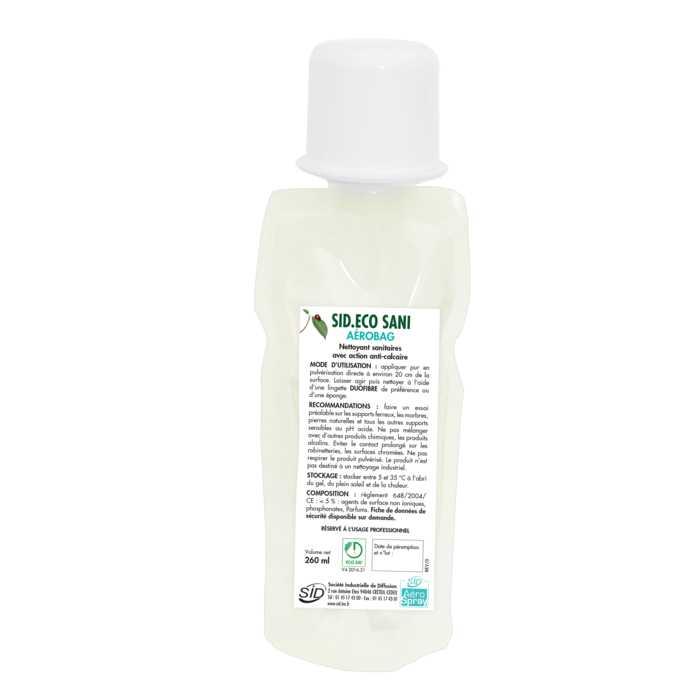 Nettoyant des sanitaires avec action anti-calcaire en poche pour le système aerospray sid eco sani aerobag_0