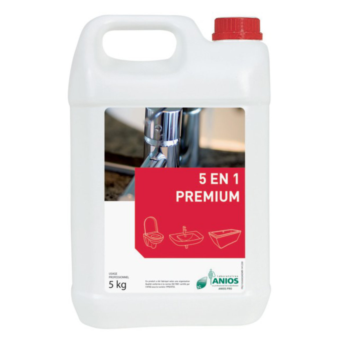 Nettoyant détartrant désinfectant sanitaires 5 en 1 - Premium - ANIOS_0