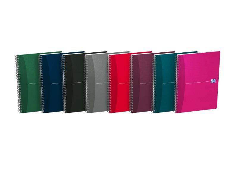 Oxford Lot de 10 Cahier Essentials rel. Intégrale A4 100p./50 feuilles 90g/m², Séyès, coloris assortis (8) - 3020120022062_0