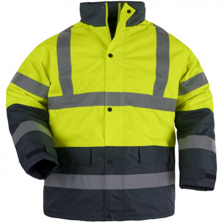 Parka haute visibilité ROADWAY - matelassée polyester - jaune / marine - Coverguard | 7ROAY_0