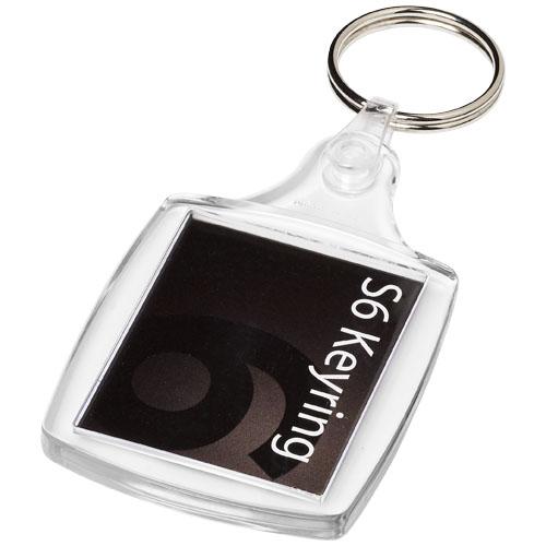 Porte-clés publicitaires Vosa 21054800 - attache plastique et insert personnalisé_0