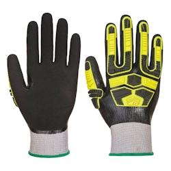 Portwest - Gants anti impact et anti coupures étanche Noir / Jaune Taille 10 - 5036108361373_0