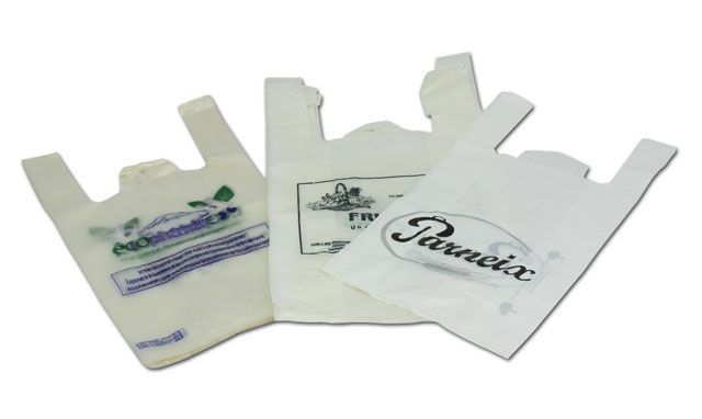 Sacs plastique à bretelles en liasses - Motifs pour commerces alimentaires - Divers formats et épaisseurs_0