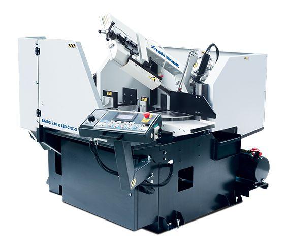Scie à ruban automatique CNC pour métaux 0-60° capacité 230 mm 1,5 kW 400V variateur de fréquence 20-100 m/min Metallkraft BMBS230X280 CNC-G_0