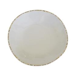 ADRIER - modp25-bei - (lot de 12 uds) assiette creuse - 25 cm ø - blanc avec bord beige - beige plastique modp25-bei_0