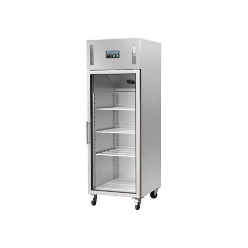 ARMOIRE RÉFRIGÉRÉE POSITIVE VITRÉE INOX GN 2/1 - 600 L POLAR