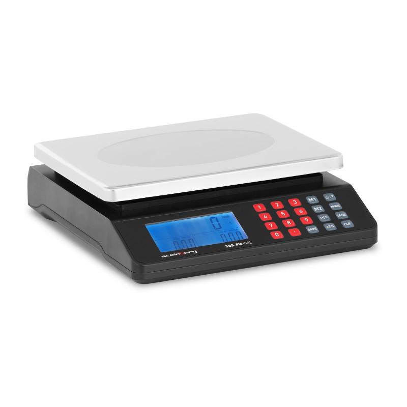 Balance de contrôle légumes - Balance poids-prix de magasin (30 kg/1 g, plateau 215x175 mm, écran LCD 2 lignes) - 14_0005578_0