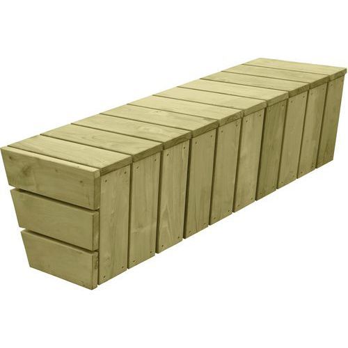 BANQUETTE DROITE HÉLIOS + 2 JOUES - PIN - MOBEXTAN