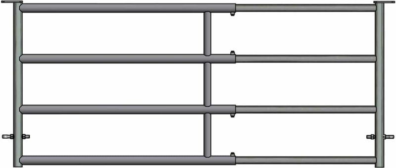 Barrières de stabulation télescopiques 4 tubes CK-Industries - différentes longueurs et embouts disponibles_0