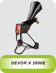 Broyeur électrique Devor X 2500E - branches jusqu'à 3,5 cm - moteur silencieux et écologique_0