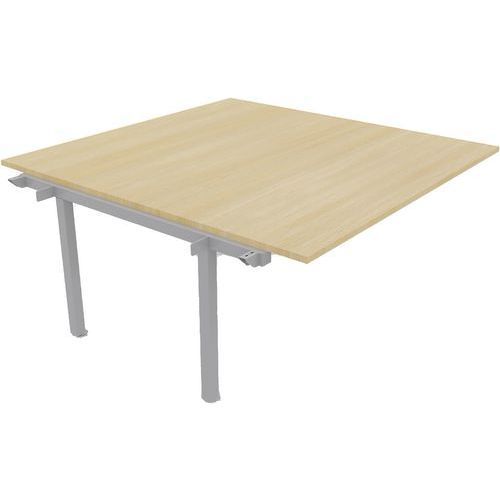 BUREAU L140XP165 CM ÉP.25MM PIED CARRÉ CHÊNE CLAIR/ALU - EOL