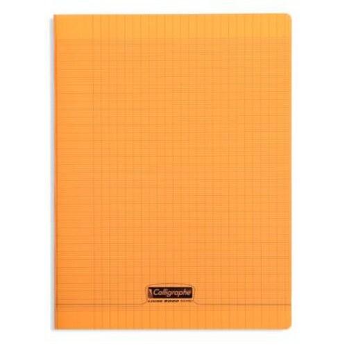 Calligraphe Lot de 4 Cahier Ligne 8000 24x32, 192p./96 feuilles 90 g/m² piquées, couv. PP orange, Séyès - 3210330183985_0