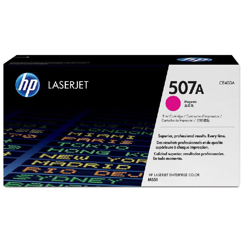 CARTOUCHE LASER HP 507A CE403A - MAGENTA - 6000 PAGES