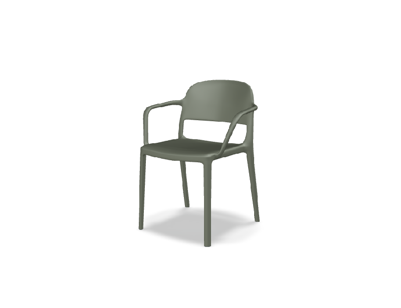 Chaise avec accoudoirs BLENDY - olive_0