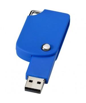 CLÉ USB PIVOTANTE CARRÉE 2 GB - BLEU - CLÉS USB PUBLICITAIRES PERSONNALISÉES
