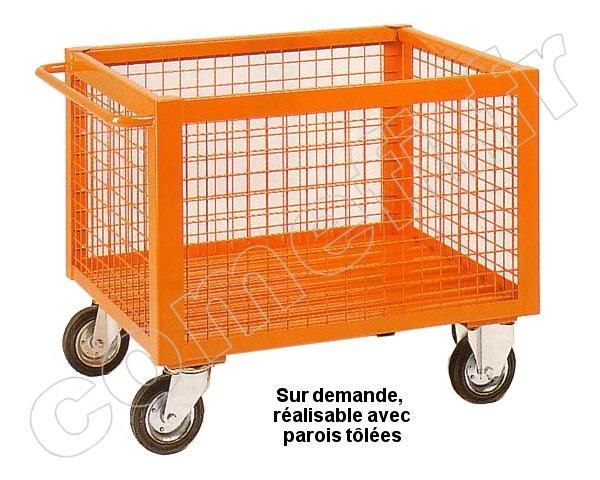 CG047R - CONT GRILLAGÉ SUR ROUES 800KG